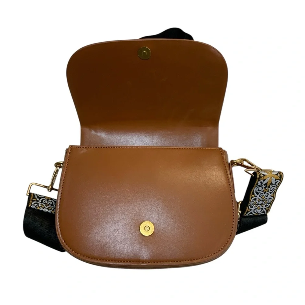 Zara Women’s Cognac Faux Leather Bag - Picture 5 of 9